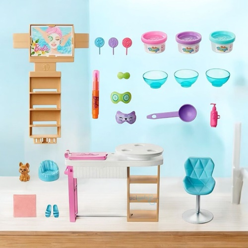 Barbie Wellness Yüz Bakımı Yapıyor Oyun Seti