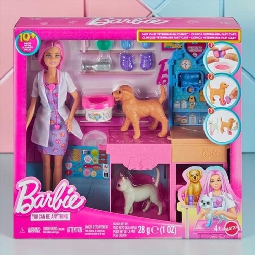 Barbie'nin Veteriner Kliniği Bebek Ve Aksesuarlar Oyun Seti Jfx93