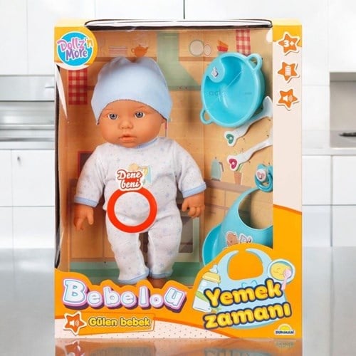 Bebelou Yemek Zamanı Sesli Bebek Seti 35 Cm