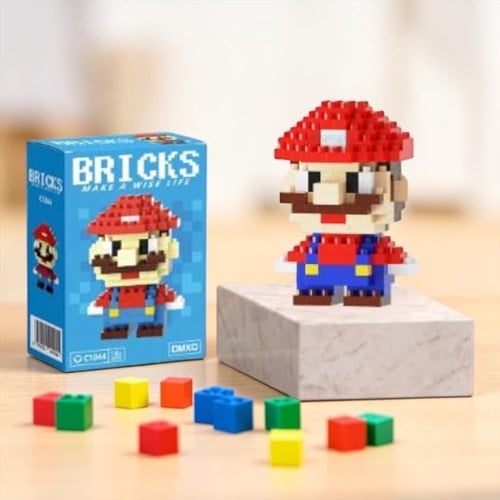 Bricks Süper Mario Kırmızı Karakter Figürü Lego Yapı Oyuncakları
