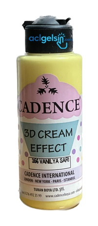 Cadence 3d Cream Effect Boya 120ml 356 Vanilya Sarı