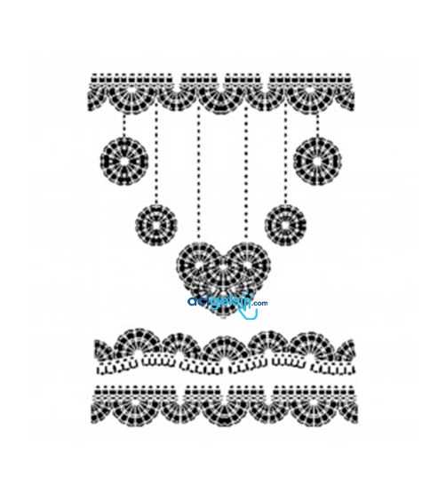 Cadence Dantel Seri Stencil 25x3 Cm Ds-05