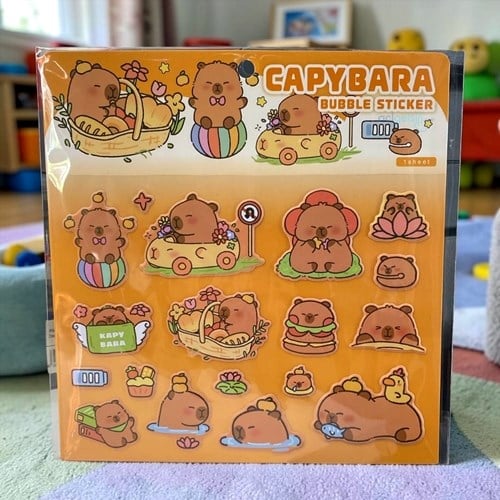 Capy Bara 3d Sticker Seti