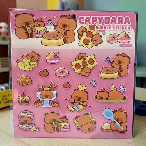 Capy Bara 3d Sticker Seti