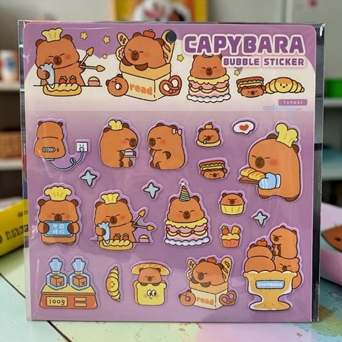 Capy Bara 3d Sticker Seti