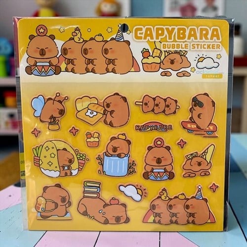 Capy Bara 3d Sticker Seti
