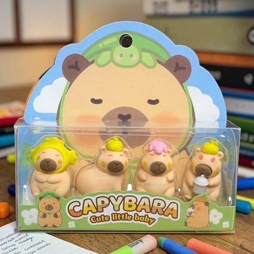 Capy Bara 4'lü Silgi Seti