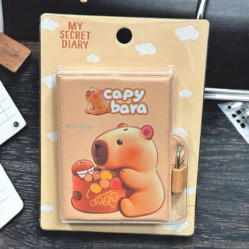 Capy Bara Kilitli Hatıra Defteri