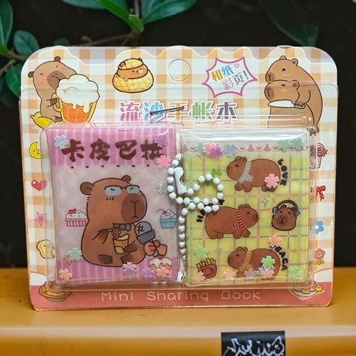Capy Bara Sulu Kapak Askılı Mini Not Defteri