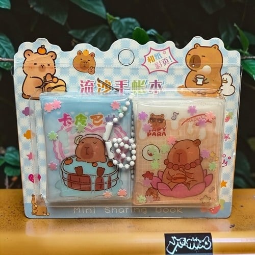 Capy Bara Sulu Kapak Askılı Mini Not Defteri