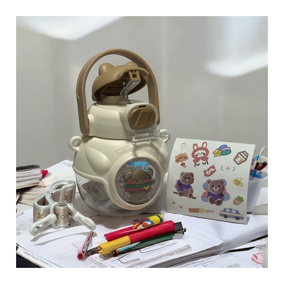 Cartoon Figürlü Tombul 1000 Ml Matara