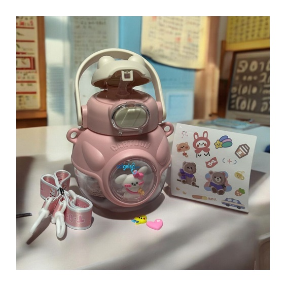 Cartoon Figürlü Tombul 1000 Ml Matara