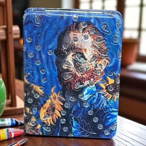 Cep Aynası Dikdörtgen Taşlı Van Gogh