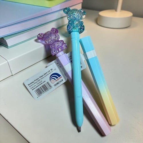 Colorful Kristal Başlıklı Jel Tükenmez Kalem