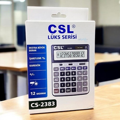 Csl 12 Hane Büyük Ekran Hesap Makinası Cs-2383