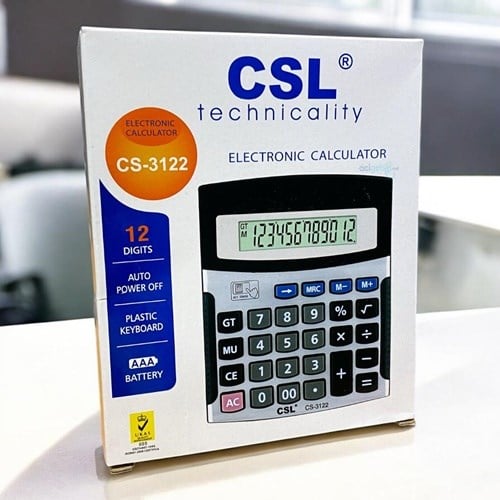 Csl Diğital Hesap Makinesi Küçük Boy 12 Haneli Cs-3122