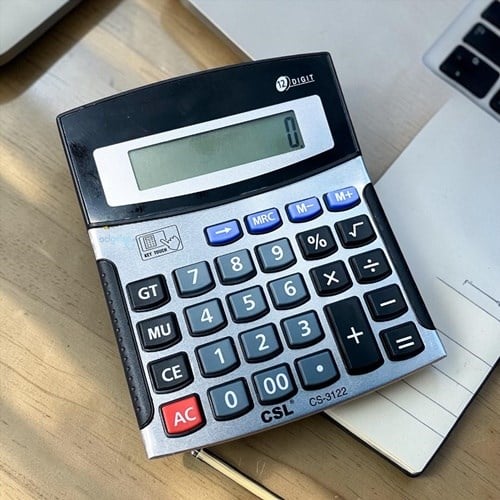 Csl Diğital Hesap Makinesi Küçük Boy 12 Haneli Cs-3122
