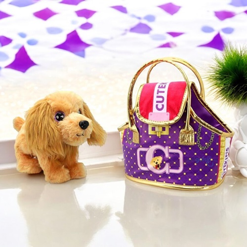 Cutekins Taşıma Çantalı Peluş Köpek