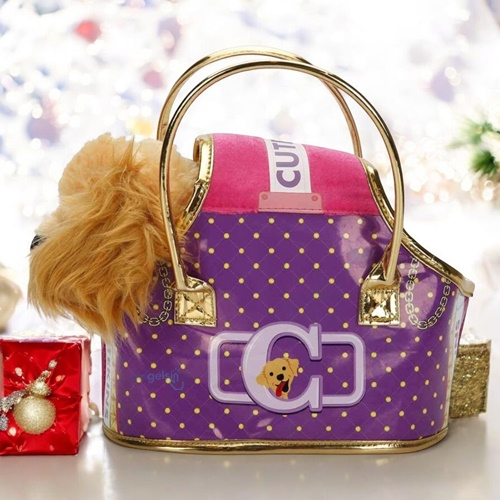 Cutekins Taşıma Çantalı Peluş Köpek