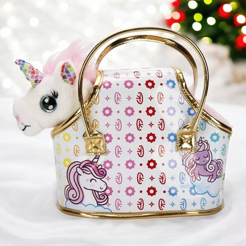 Cutekins Taşıma Çantalı Peluş Unicorn Lou Lou