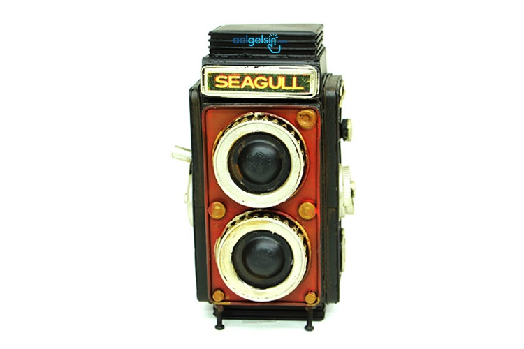Dekoratif Metal Fotoğraf Makinesi Kumbara