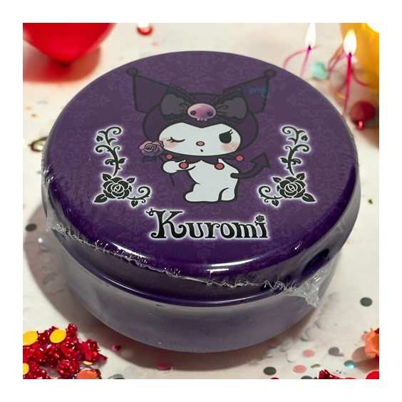 Dekoratif Sanrio Kuromi Metal Silindir Kutu