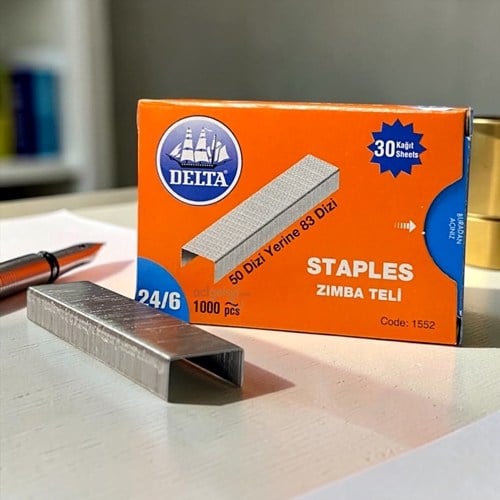 Delta Zımba Teli 24/6 Beyaz 1552