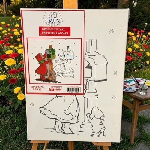 Desenli Tuval Boyama 25x35 Kırmızı Başlıklı Kız