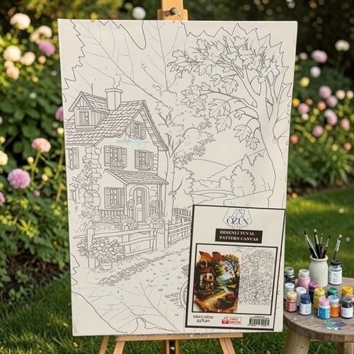 Desenli Tuval Boyama 35x50 Sonbahar