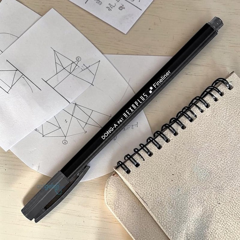 Dong-a Hexaplus Fineliner Koyu Gri