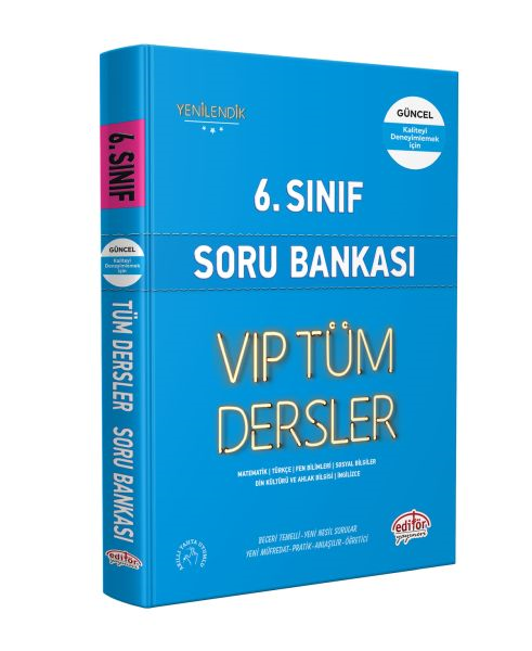 Editör 6. Sınıf Vıp Tüm Dersler Soru Bankası Mavi Kitap