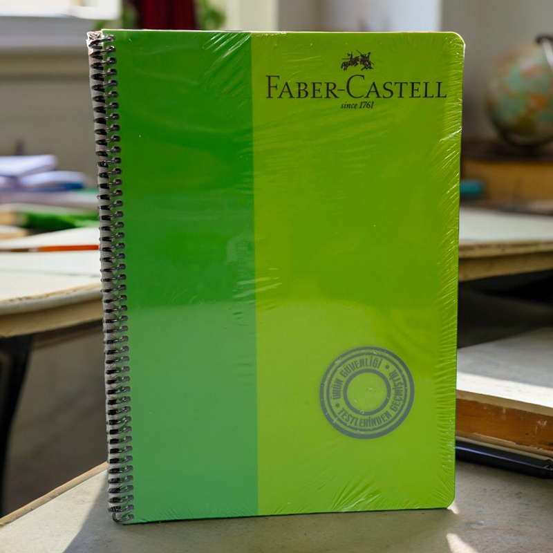 Faber Castel Bicolor Spralli Defter A4 140 Yaprak Çizgili