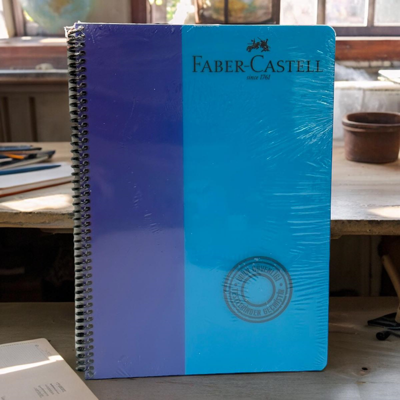 Faber Castel Bicolor Spralli Defter A4 140 Yaprak Çizgili