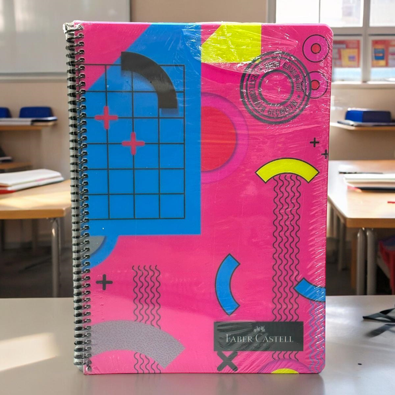 Faber Castel Pattern Spralli Defter A4 120 Yaprak Kareli