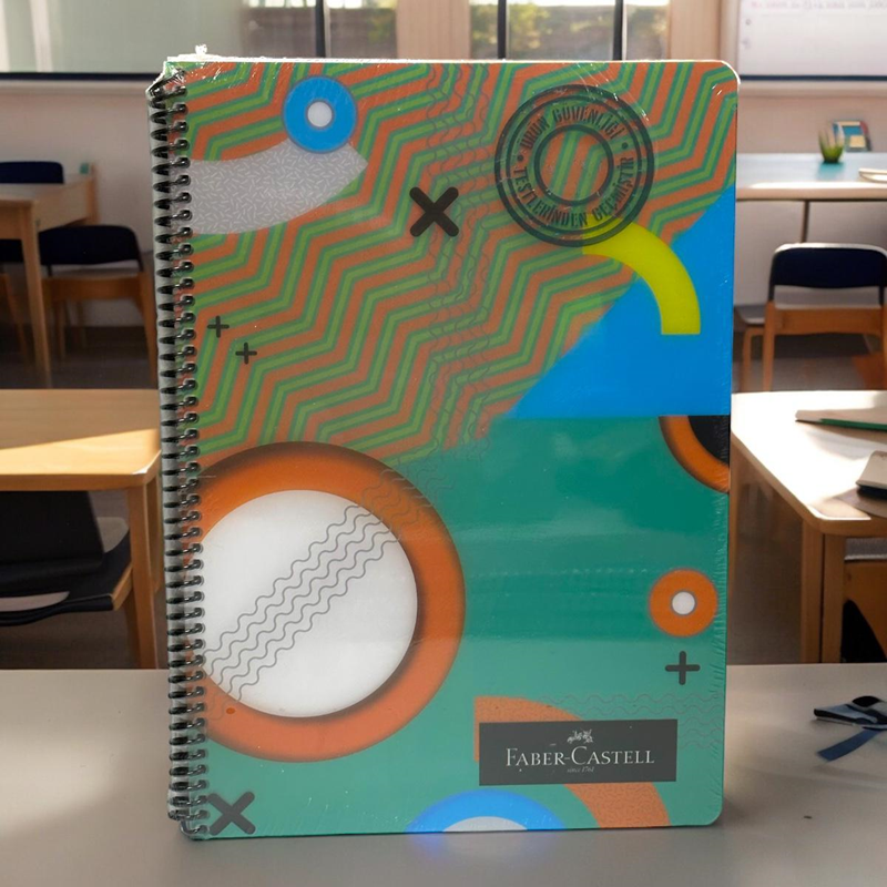 Faber Castel Pattern Spralli Defter A4 120 Yaprak Kareli