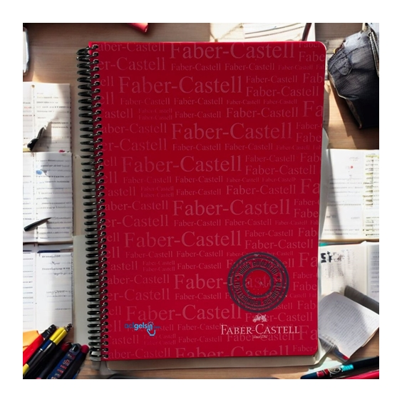 Faber Castel Typo Spralli Defter A4 120 Yaprak Çizgili