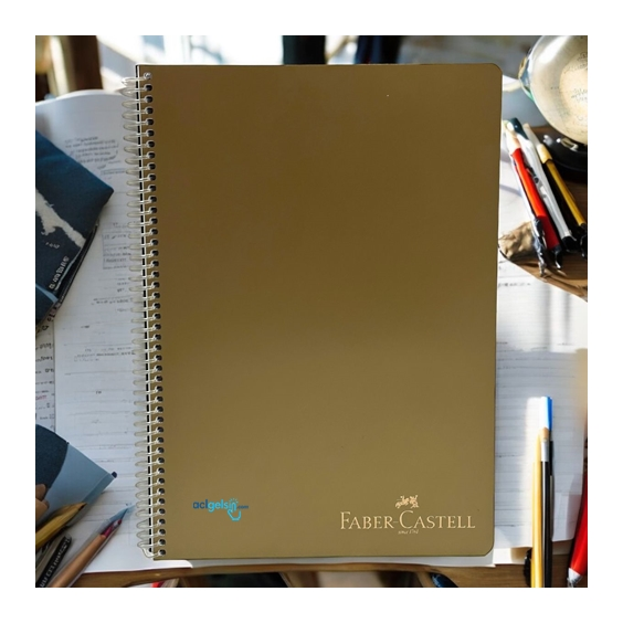 Faber Castell Metalik Spralli Defter 120 Yaprak Çizgili
