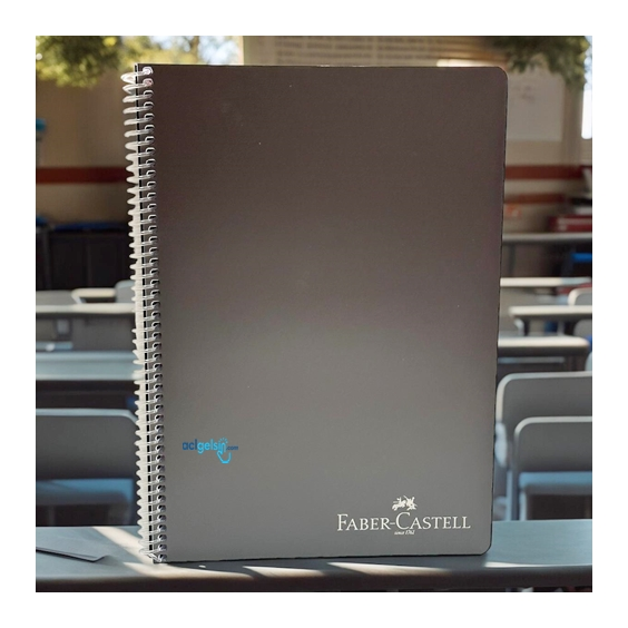 Faber Castell Metalik Spralli Defter A4 80 Yaprak Çizgisiz