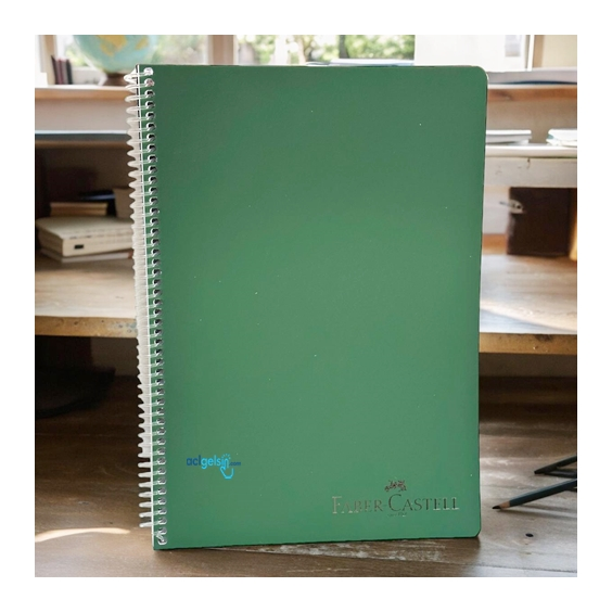 Faber Castell Metalik Spralli Defter A4 80 Yaprak Çizgisiz