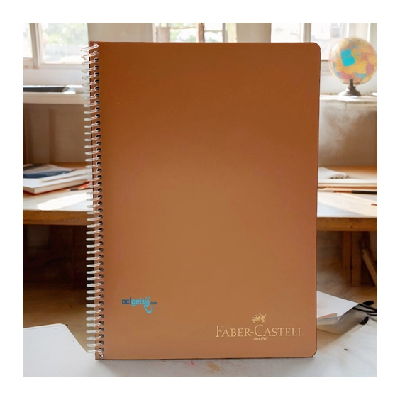 Faber Castell Metalik Spralli Defter A4 80 Yaprak Çizgisiz