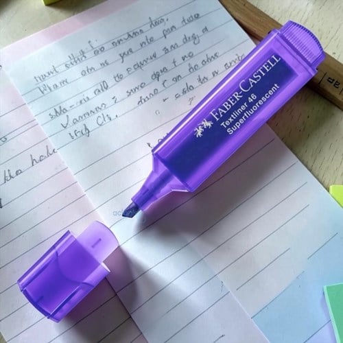 Faber Castell Şeffaf Gövde Fosforlu Kalem Mor