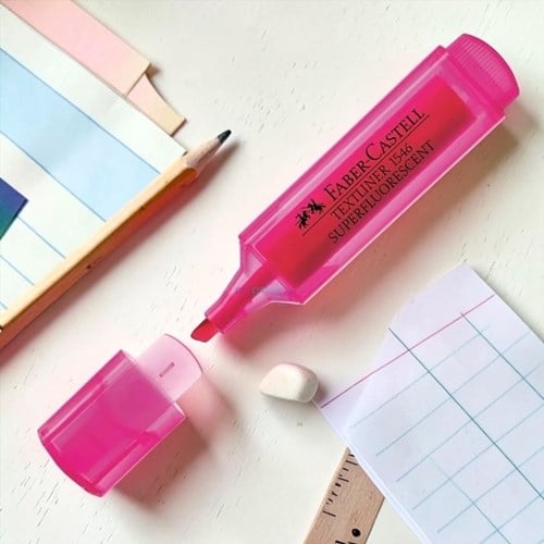 Faber Castell Şeffaf Gövde Fosforlu Kalem Pembe