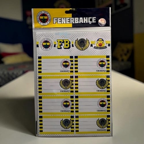 Fenerbahçe Okul Etiketi Stickerli 3 Yaprak