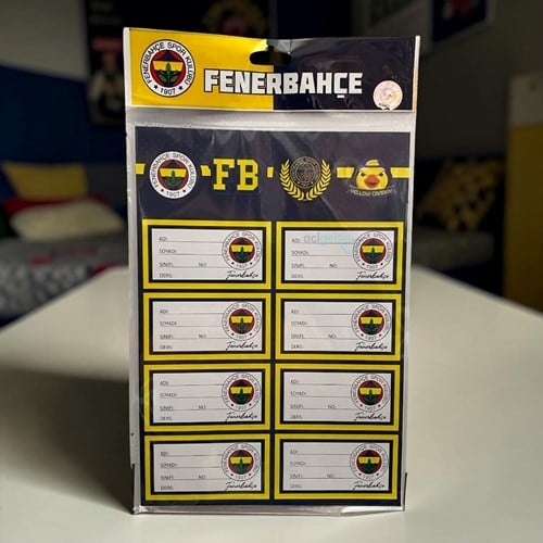 Fenerbahçe Okul Etiketi Stickerli 3 Yaprak
