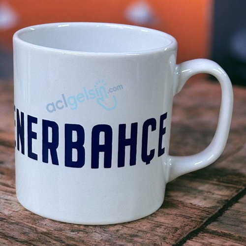Fenerbahçe Porselen Kupa Bardak Çizgiler Logo