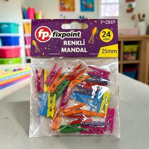 Fixpoint Mini Mandal Renkli 25mm 24lü Paket P-2869