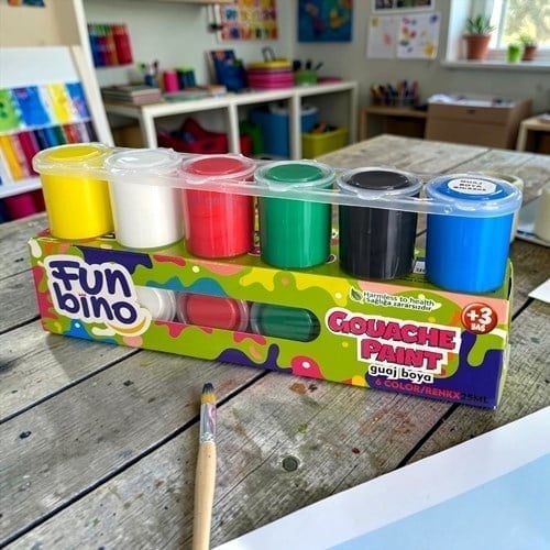 Funbino 6 Lı Şişe Guaj Boya