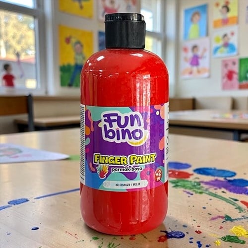 Funbino Parmak Boyası 250 Ml Kırmızı