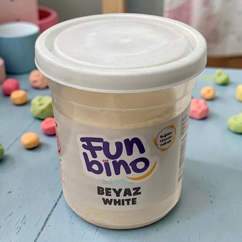 Funbino Tek Renk Oyun Hamuru Beyaz 115 Gr F106