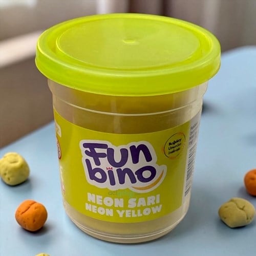 Funbino Tek Renk Oyun Hamuru Neon Sarı 115 Gr F117